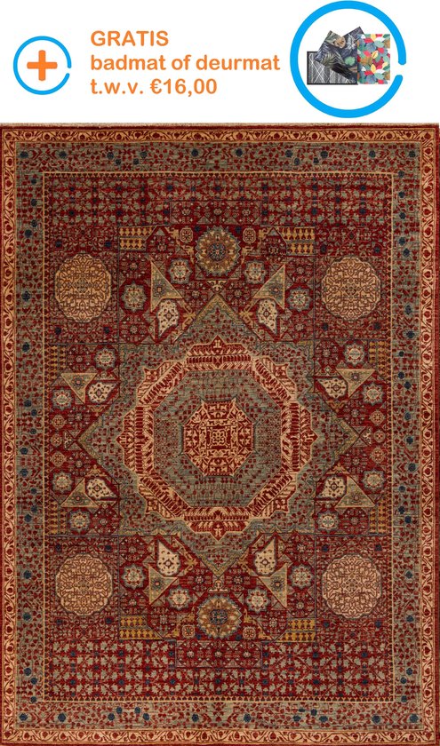 KL-21083 - Gebloemd - Bedrukt tapijten op chenille stof - Vloerkleed - Wasbaar - Laagpolig - Antislip - 160x230 cm
