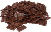 100 Bouwstenen 2x4 plate | Bruin | Compatibel met Lego Classic | Keuze uit vele kleuren | SmallBricks
