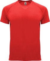 Rood unisex sportshirt korte mouwen Bahrain merk Roly maat XXL