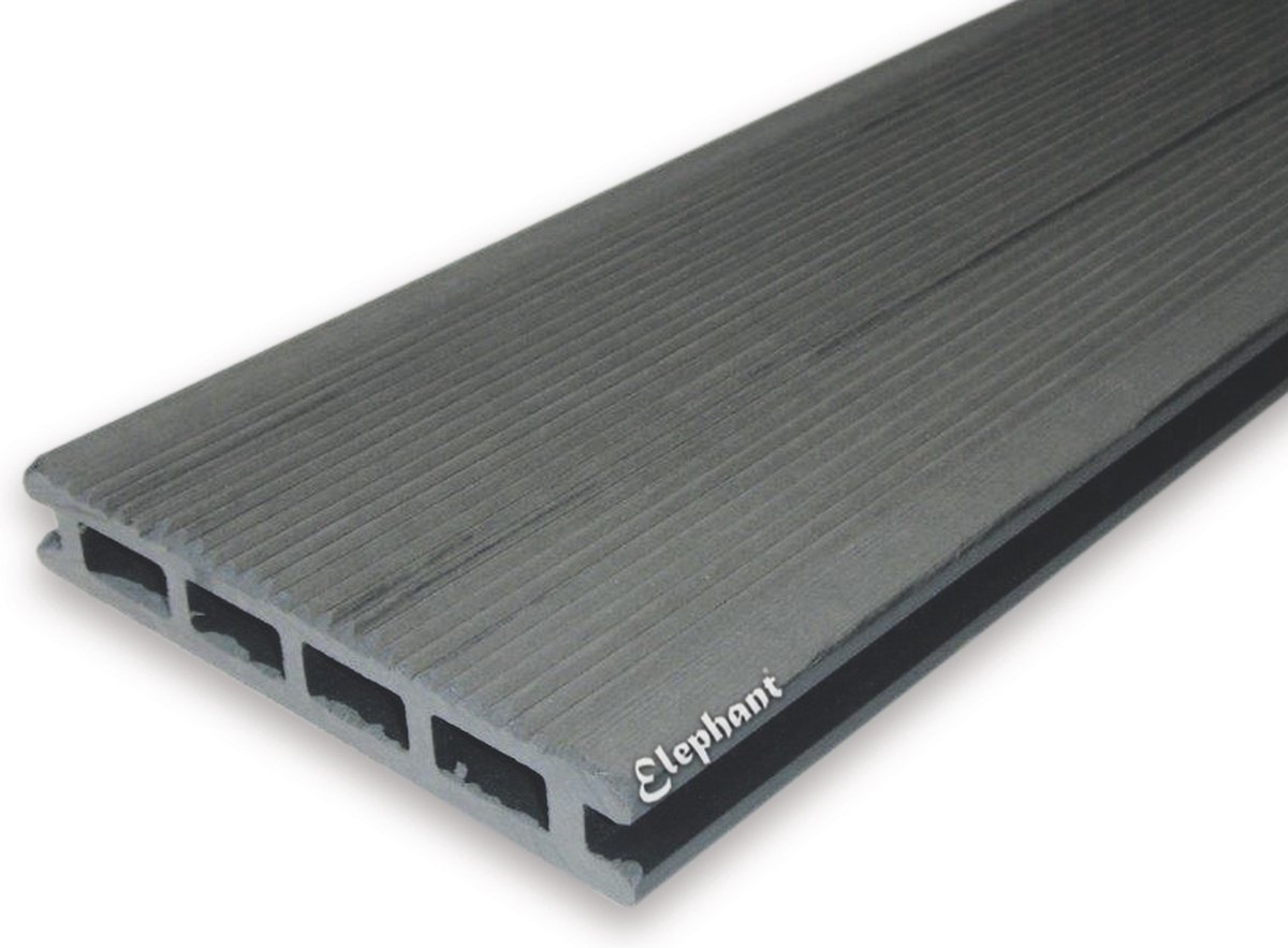 Bol.com Intergard Composiet vlonderplank 225cm composiet terrasdelen grijs aanbieding