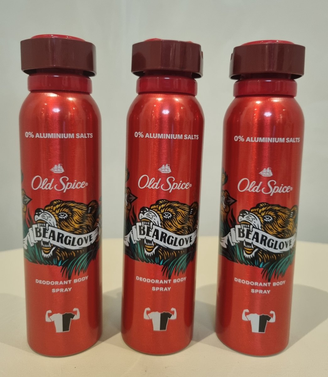 Goedkoopste Old Spice -Bearglove -Deodorant 3x150ml