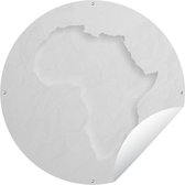 Tuincirkel Kaart - Afrika - Papier - 120x120 cm - Ronde Tuinposter - Buiten XXL / Groot formaat!