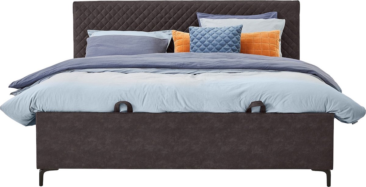 B Bright Opbergbed Diamond - 180 x 200 cm - Antraciet