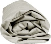 Sleepnight Hoeslaken - Katoen - (hoekhoogte 30 cm ) gris - B 180 x L 200 cm - Lits-jumeaux - Geschikt voor Standaard Matras/Boxspring/Matras + Topper - 734194-B 180 x L 200 cm