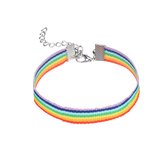 Pride armbandje - Regenboogarmband met sluiting - Geweven - Regenboog - LHBTIQA+ - Pride
