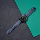 Bracelet de montre connectée - Convient pour Samsung Galaxy Watch 3 45 mm, Gear S3, Huawei Watch GT 2 46 mm, Garmin Vivoactive 4, bracelet de montre 22 mm - Cuir - Fungus - Blauw