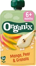 Organix - Knijpfruit - Mango, Peer, Granola - 6+ maanden - 100 gram
