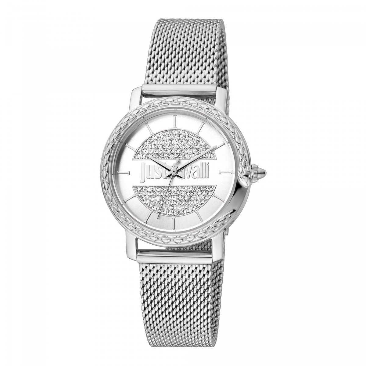 Just Cavalli Damen-Uhren Analog Quarz One Size Silber 32019807