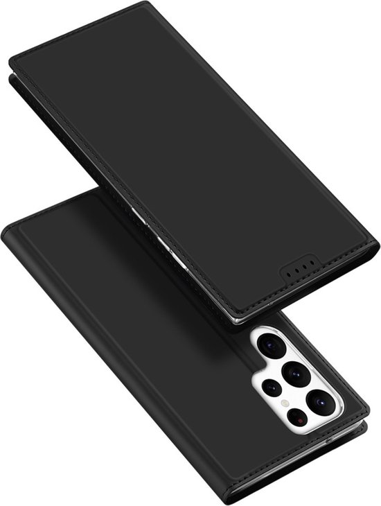 Dux Ducis - Geschikt voor Samsung Galaxy S23 Ultra - Slim bookcase hoesje - Zwart