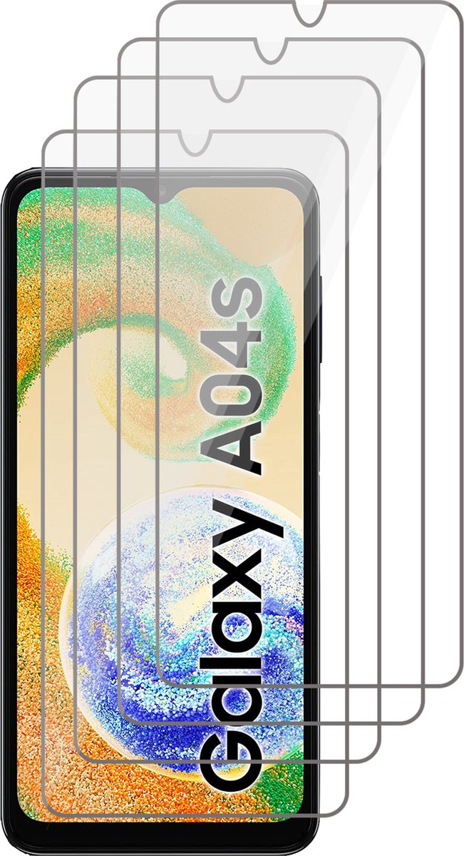 Screenprotector geschikt voor Samsung Galaxy A04s / A13 5G - 4x Gehard Glas Screen Protector GlassGuard