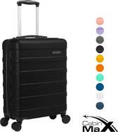 CabinMax Handbagage Koffer met Wielen - Reiskoffer 40L - Cijferslot - 55x40x20cm - Zwart