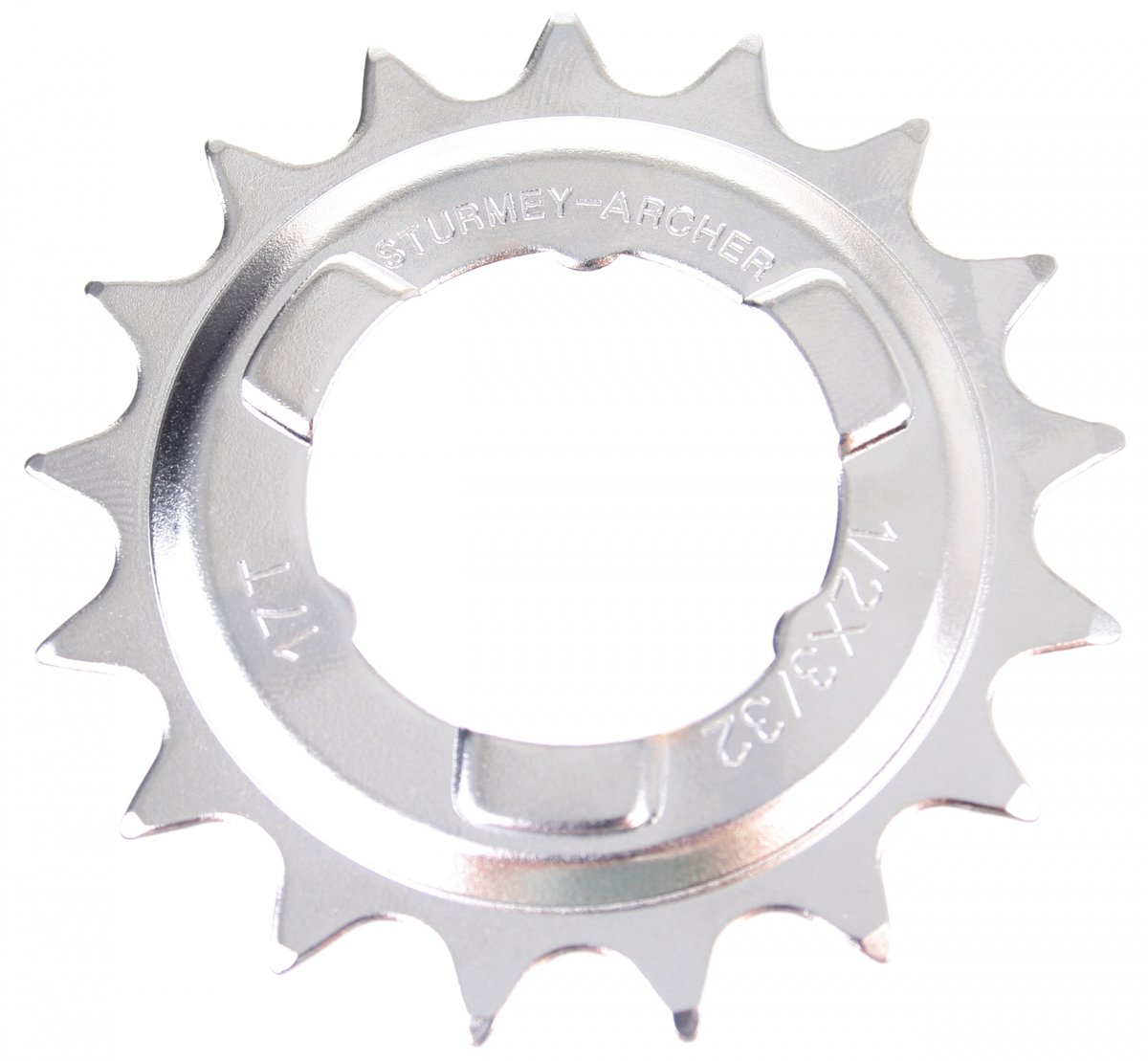 Tandwiel Sturmey Archer 17T - 3/32 doorgezet - verchroomd