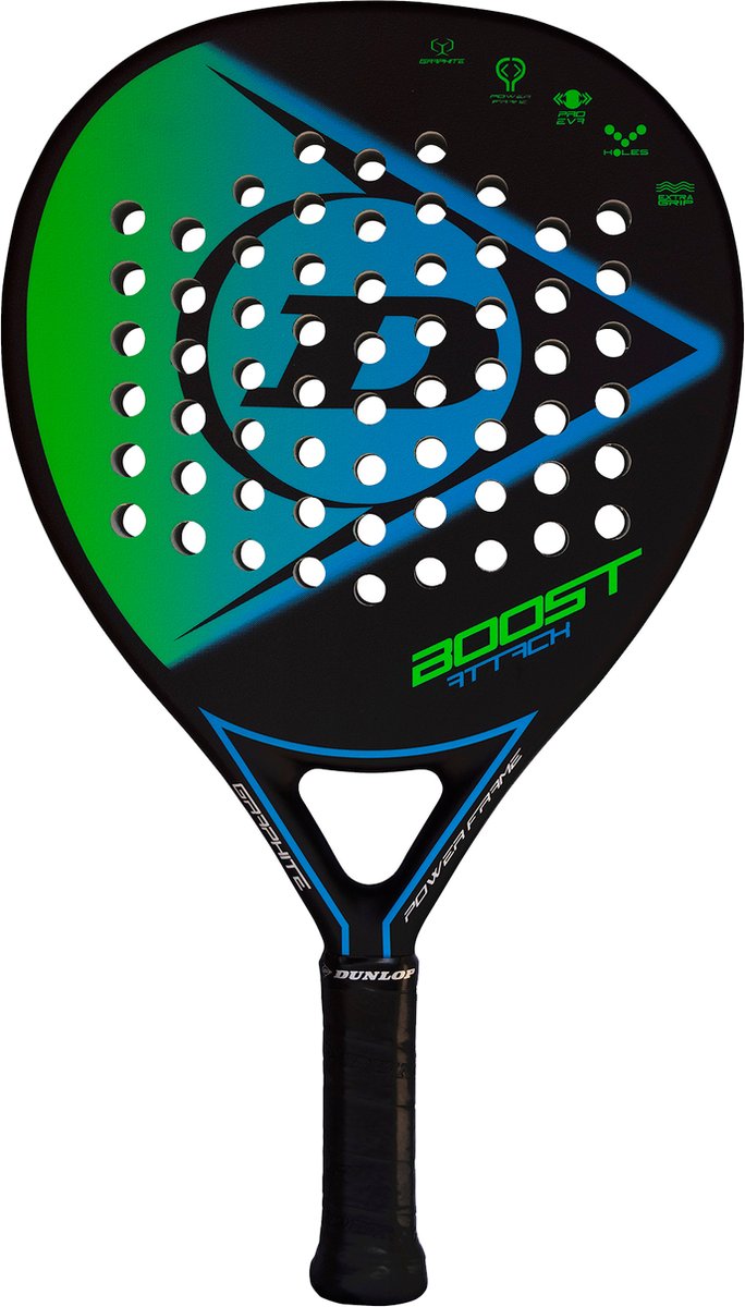 Dunlop Boost Attk Padelracket - groen-blauw