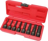 Set van 8 KS TOOLS slagmoerdoppen 1/2" 75 mm - 911.0902