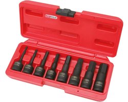 Set van 8 KS TOOLS slagmoerdoppen 1/2" 75 mm - 911.0902