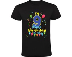 I'm 9 Happy Birthday To Me Kinder T-shirt 128 | Jarig | Verjaardag | Feest | 9 jaar