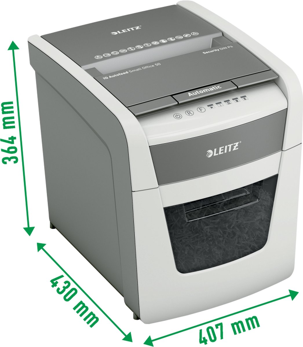 Leitz IQ Autofeed 50X: Volautomatische papierversnipperaar thumbnail 8
