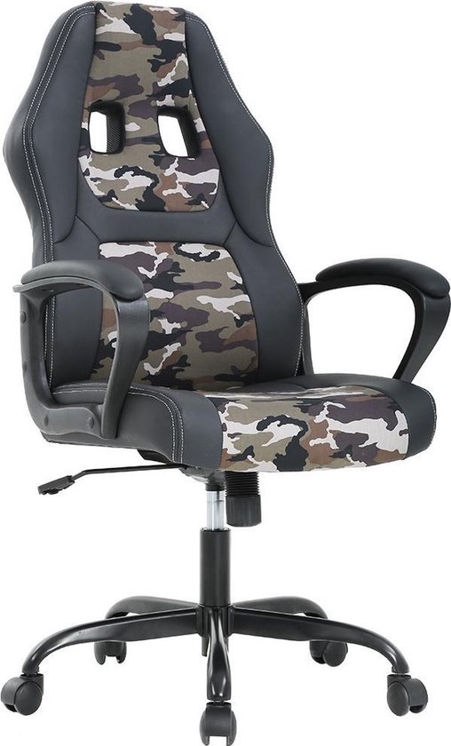 Best Office OCSV61Camo Ergonomische gaming met lendensteun en