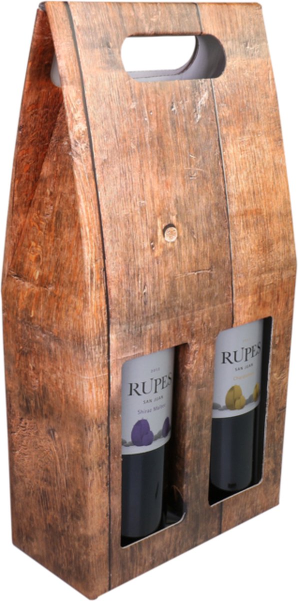 Draagkarton | Barrel wood | 2 flessen | karton | Voordeelverpakking | 2 x 25 stuks