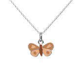 Ketting - Vlinder - Zilver - Emaille - Kind - VanPauline - speciaal cadeau