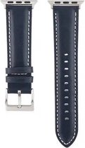 Convient au bracelet Apple Watch 38 / 40 / 41 mm - Série 1 2 3 4 5 6 7 8 SE - Bracelet de montre Smartwatch iWatch - 38 mm 40 mm 41 mm - Fungus - Cuir PU - Blauw - Bracelet
