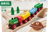 BRIO Classic - Coffret de train édition anniversaire 65 ans | Coffret de train en bois 32 pièces pour enfants à partir de 2 ans