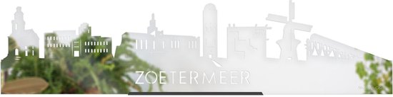 Standing Skyline Zoetermeer Spiegel - 40 cm - Woon decoratie om neer te zetten en om op te hangen - Meer steden beschikbaar - Cadeau voor hem - Cadeau voor haar - Jubileum - Verjaardag - Housewarming - Aandenken aan stad - WoodWideCities