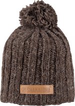Shakaloha Gebreide Wollen Muts Heren & Dames Beanie Hat van schapenwol met polyester fleece voering - Bopper Beanie Choco Unisex - One Size Wintermuts