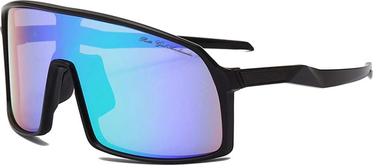 Sport Zonnebril 2023 - Fietsbril - Sportbril - Mountainbike - Groen Blauw Spiegel - PGA - 