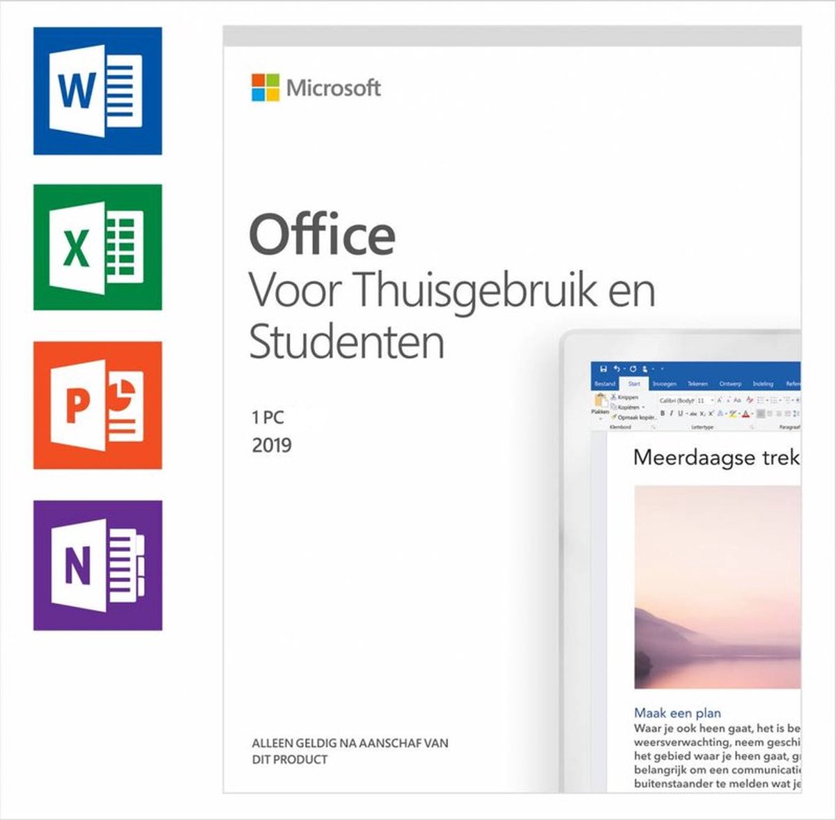 Microsoft Office 2019 Thuisgebruik en Studenten 1 PC ESD