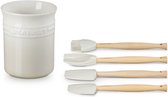 Le Creuset Lepelpot Meringue Met 4 Siliconen Premium Spatels