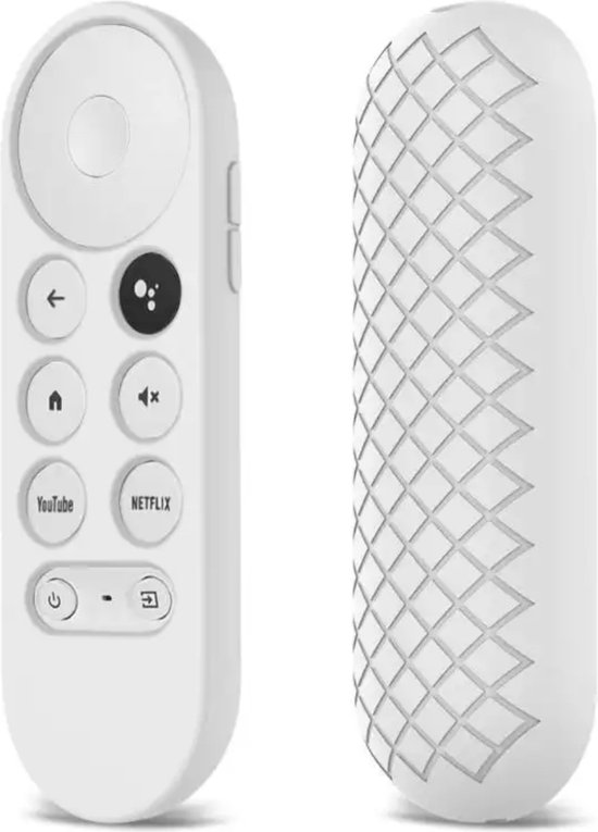 Wit - Luxe Siliconen Soft Case Cover Hoesje Geschikt Voor Afstandsbediening Google Chromecast (2020-heden) - Bescherming tegen krassen & stoten