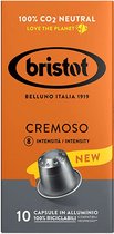 Bristot Cremoso Aluminium Nespresso Capsules - 100 stuks