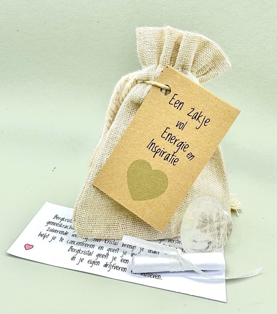 Klein Hart van Bergkristal voor Energie