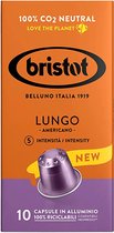 Bristot Lungo Capsules Nespresso Aluminium - 10 pièces