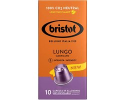 Bristot Lungo Aluminium Nespresso Capsules - 100 stuks