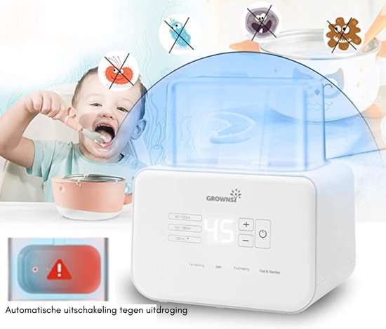 Flessenverwarmer voor Baby's, Babyfles Sterilisator - 6-in-1 Fast, Babyvoeding en Ontdooiing, BPA-vrije Flessenwarmer, Babyvoeding met LCD-display van Grownsy — afbeelding 5