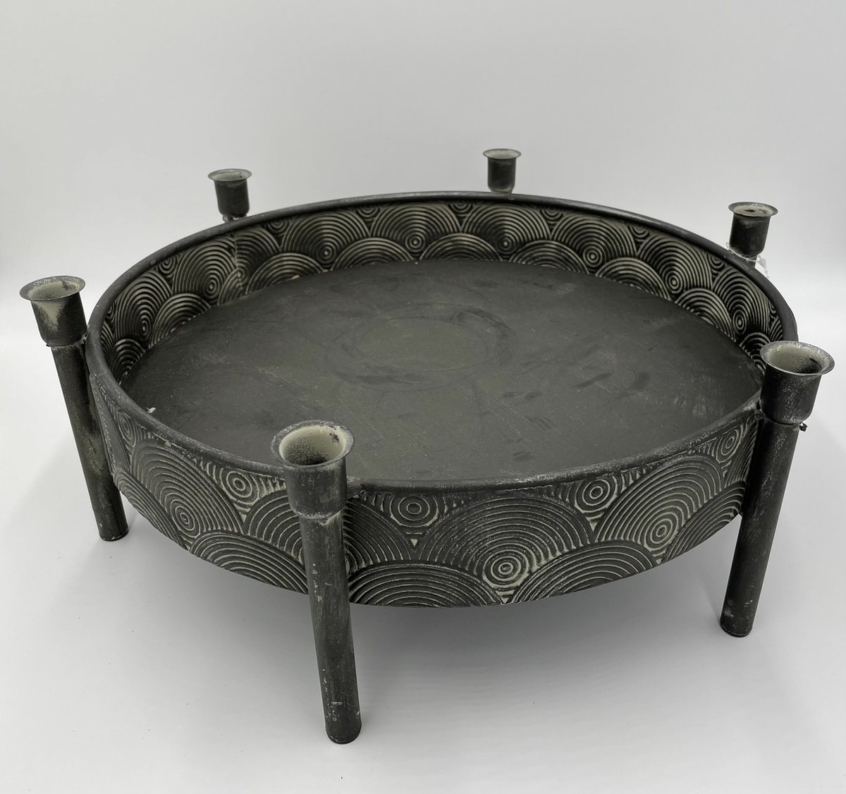 plateau-kaarsenhouder-voor-6-kaarsen-rond-zwart-grijs-45-cm-x-16-cm