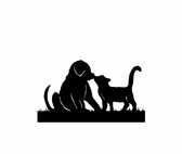 autocollant de voiture amoureux des animaux fenêtre autocollant wall sticker chien chat noir 15x8 ordinateur portable autocollant