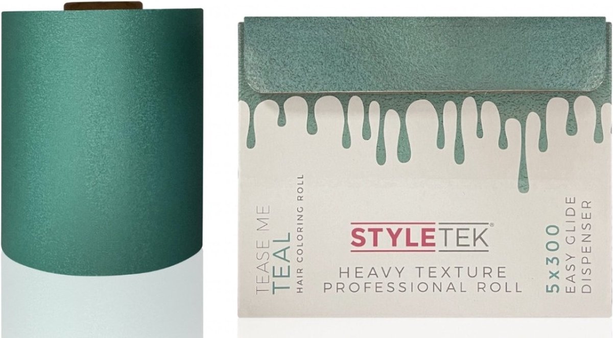 Styletek - Tease Me Teal Heavy Texture Folie Rol - 100M