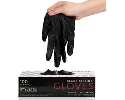 Styletek - Vinyl Zwarte Handschoenen Poeder- & Latexvrij - 100st