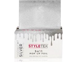Styletek - Voorgevouwen 5x11 Pop Up Moonlight Silver Folie - 500 stuks
