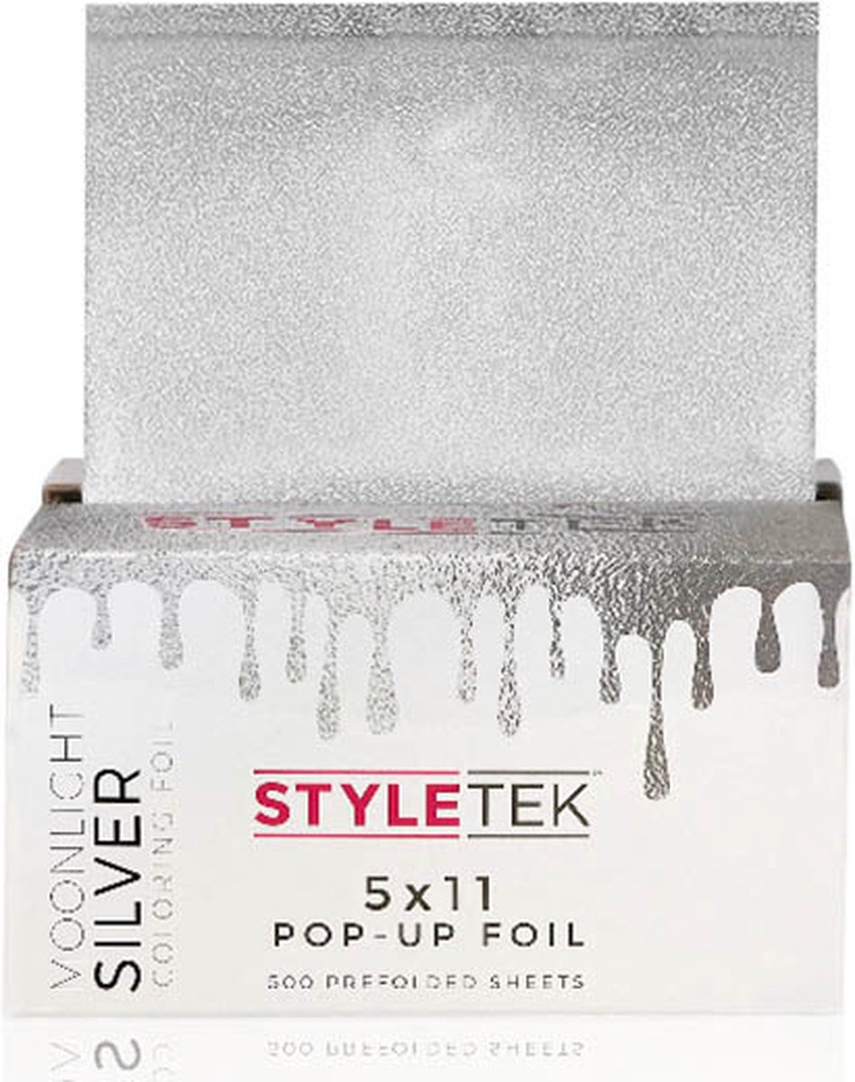 Styletek - Voorgevouwen 5x11 Pop Up Moonlight Silver Folie - 500 stuks
