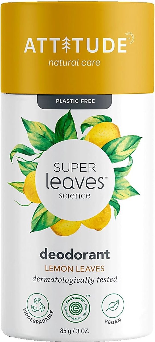 Attitude - Super Leaves Natural Deodorant Lemon - 85gr