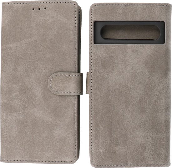 Google Pixel 7 Pro Hoesje Book Case Portemonnee Telefoonhoesje - Grijs