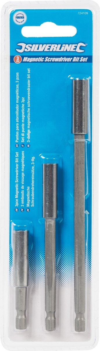 Magnetische bithouder set - snelle bitwissels - 60, 100 en 150 mm - 3-delig van Silverline — cadeau in Tuin & Klussen - foto 2