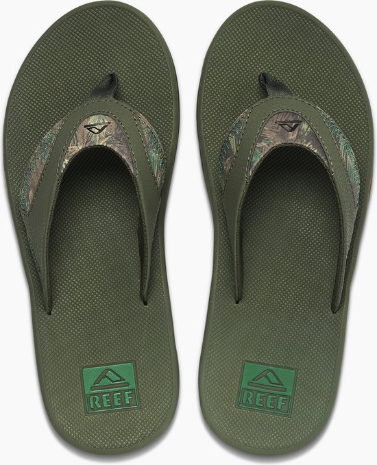 Reef Fanning Slippers pour hommes - Vert - Taille 46