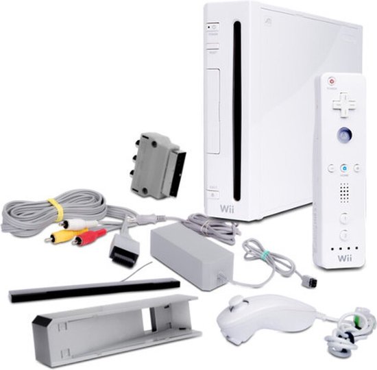 Nintendo Wii Console (Wit) 1 Controller / 1 Nunchuck Controller (Tweedekans)