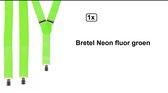 Bretel neon/fluor groen breed - Themafeest party fluor neon festival party carnaval feest