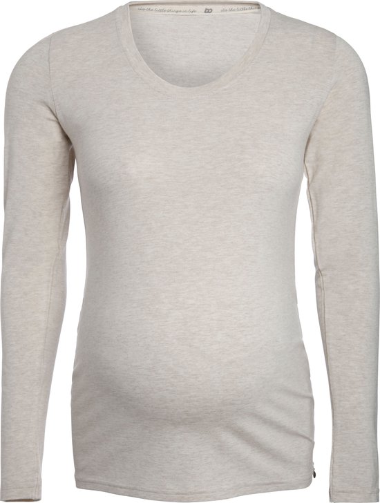 Baby's Only Zwangerschapstop lange mouw Glow - Zwangerschapsshirt gemaakt uit 96% viscose en 4% elastaan - Longsleeve dames - Ecru - S